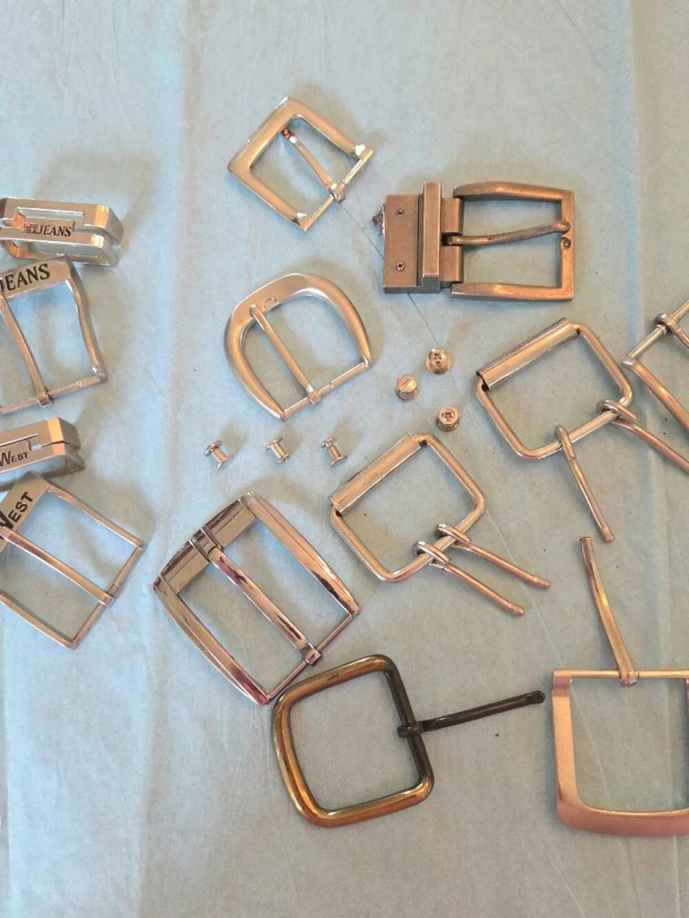 Lot of 11 Belt Buckles Vintage Metal